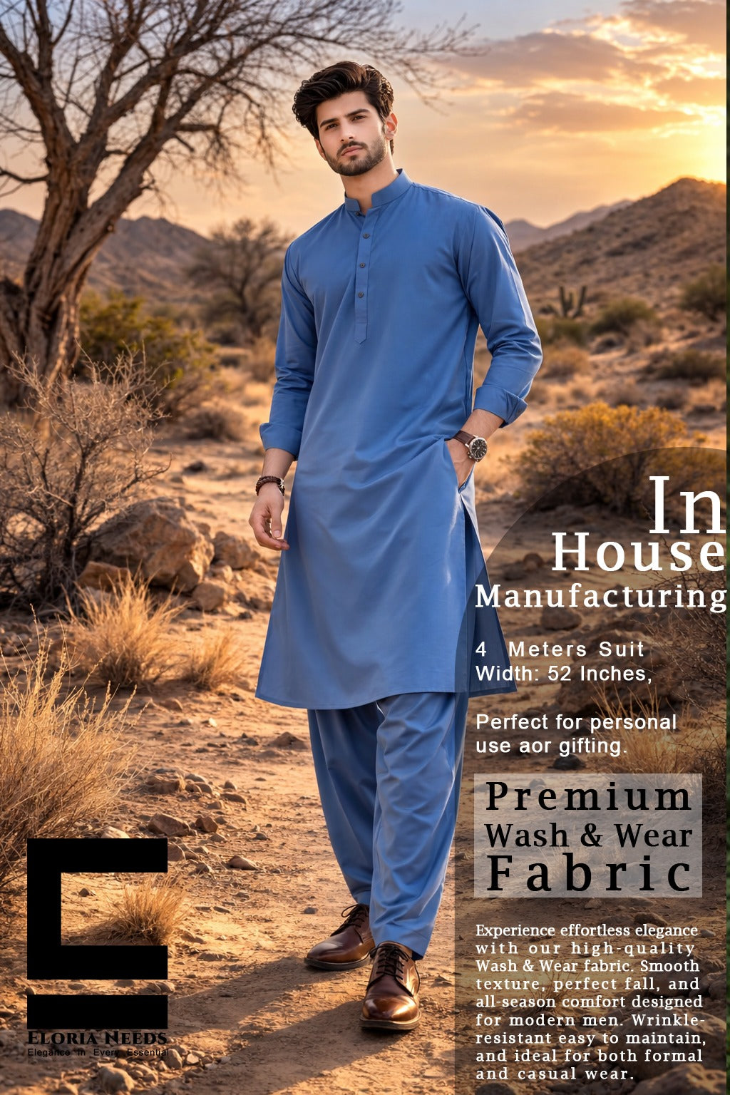 Eloria Needs In House Manufacturing Primium Wash & Wear