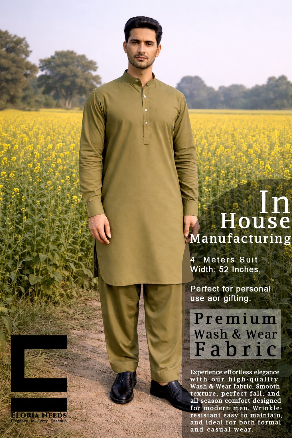 Eloria Needs In House Manufacturing Primium Wash & Wear