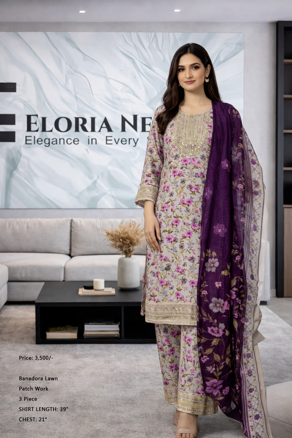 Banadora Lawn With Patch Work